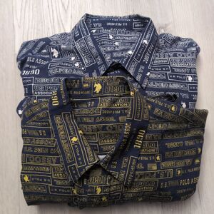 Bundle Of 2 US POLO ASSN. SHIRT MEN’S MultiColor SHORT SLEEVE 1890 Print